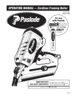 Предварительный просмотр 1 страницы Paslode CF-325 Operating Manual