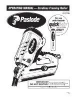 Paslode CF-325 Operating Manual предпросмотр