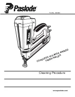Preview for 1 page of Paslode CORDLESS 16 GAUGE ANGLED FINISH NAILER Cleaning Procedure