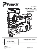 Paslode CR175C Operating Manual preview