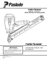 Paslode F250S-PP Operating Manual And Schematic предпросмотр