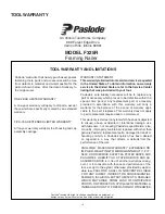 Preview for 15 page of Paslode F325R Operating Manual