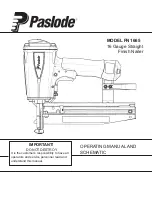 Paslode FN 1665 Operating Manual And Schematic preview