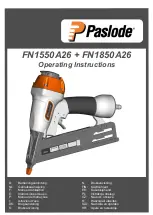 Paslode FN1550A26 Operating Instructions Manual предпросмотр