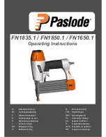 Paslode FN1835.1 Operating Instructions Manual предпросмотр