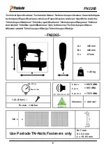 Preview for 5 page of Paslode FN2265 Operating Instructions Manual