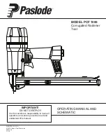Preview for 1 page of Paslode PCF 1000 Operating Manual And Schematic