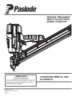 Preview for 1 page of Paslode PF250S-PP Operating Manual And Schematic