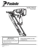 Paslode PF350-S Operating Manual And Schematic предпросмотр