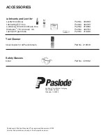 Preview for 16 page of Paslode Positive Placement PF150S-PP Operating Manual And Schematic