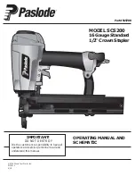 Preview for 1 page of Paslode SCS200 Operating Manual And Schematic