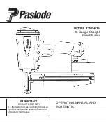 Paslode T250-F16 Operating Manual And Schematic предпросмотр