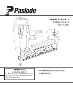 Preview for 1 page of Paslode T250A-F16 Operating Manual And Schematic