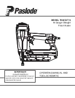 Preview for 1 page of Paslode T250S-F16 Operating Manual And Tool Schematic