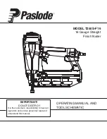 Предварительный просмотр 1 страницы Paslode T250S-F16 Operating Manual And Tool Schematic