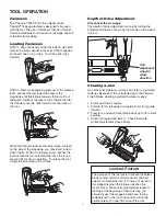 Предварительный просмотр 5 страницы Paslode T250S-F16 Operating Manual And Tool Schematic