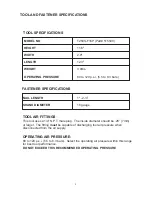 Preview for 3 page of Paslode T250S-F16P Operating Manual And Tool Schematic