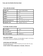 Preview for 3 page of Paslode TetraGrip PF237C Operating Manual And Schematic