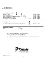 Preview for 32 page of Paslode TetraGrip PF237C Operating Manual And Schematic