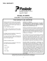 Предварительный просмотр 15 страницы Paslode tetraGRIP tG100CSN Operating Manual And Schematic