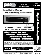 Paso Sound Products DMS4121B Installation Manual And Operating Instructions preview