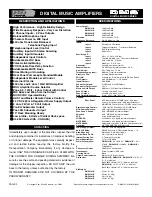 Preview for 2 page of Paso Sound Products DMS4121B Installation Manual And Operating Instructions