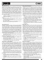 Preview for 3 page of Paso C980 Instructions For Use Manual