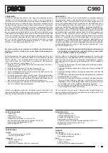 Preview for 5 page of Paso C980 Instructions For Use Manual