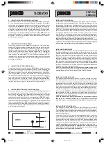 Preview for 3 page of Paso SD200 SYSTEM Manual