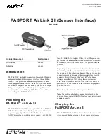 Предварительный просмотр 1 страницы Pasport AirLink SI Instruction Sheet