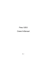 Pass Laboratories Pass X250 Owner'S Manual preview