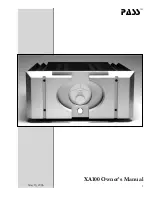 Pass XA100 Owner'S Manual preview