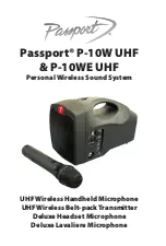 Passport P-10W UHF Manual preview