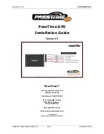 PassTime GPS PTE-2 Installation Manual preview