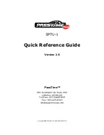 Preview for 1 page of PassTime Plus SPTU-1 Quick Reference Manual