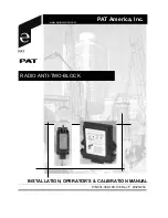 PAT America ANTI-TWO-BLOCK Installation, Operator’S & Troubleshooting Manual preview