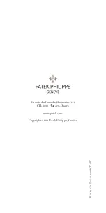 Preview for 91 page of Patek Philippe 26-330 S C J SE Manual