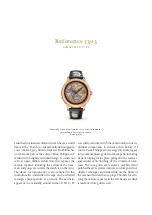 Preview for 3 page of Patek Philippe 5303 Manual