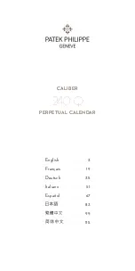 Preview for 2 page of Patek Philippe P2412 Manual