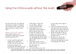 Preview for 10 page of PatentoPet DOG-e-walk User Manual