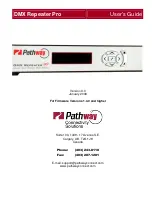 Preview for 1 page of pathway DMX repeater pro User Manual