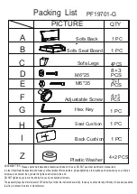 Preview for 3 page of Patio Festival PF19701-G Assembly Instruction Manual