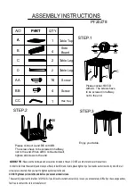 Предварительный просмотр 8 страницы Patio Festival PF20123 Assembly Instructions Manual