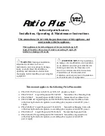 Patio Plus PH series Installation, Operating,  & Maintenance Instructions preview