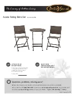 Patio Sense Acosta 62154 Instructions preview