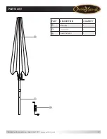 Preview for 3 page of Patio Sense Grayton 9’ Illuminated Umbrella Instructions Manual