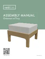 Patiova varaMORA Ottoman w/Tray Assembly Manual предпросмотр