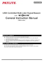 Предварительный просмотр 1 страницы Patlite NE- N-USB Series General Instruction Manual