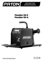 Paton Feeder-15-2 Data Sheet And Operating Manual предпросмотр