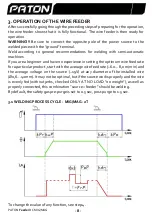 Предварительный просмотр 9 страницы Paton Feeder-15-2 Data Sheet And Operating Manual